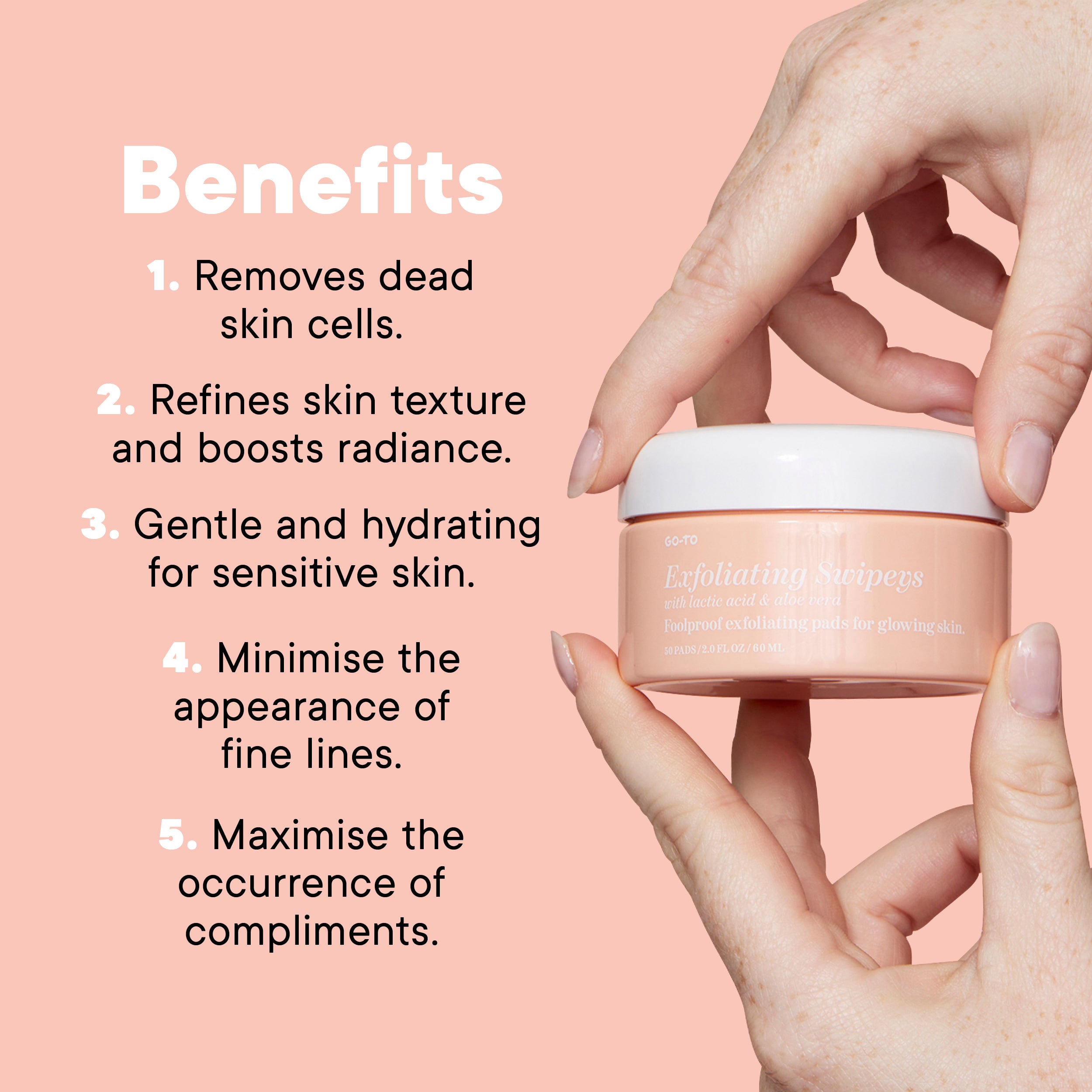 Exfoliating Swipeys Exfoliator Go-To Skincare