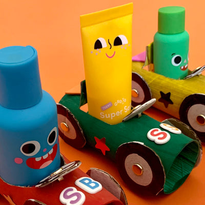 How to make toilet roll race cars.